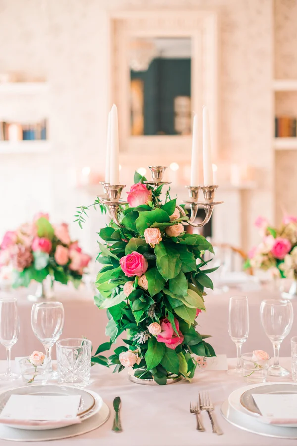 Wedding flowers and styling, dusky pink, Crystal Palace, London