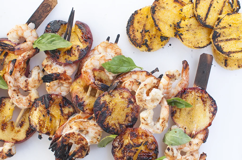 Grilled peaches with shrimp.jpg