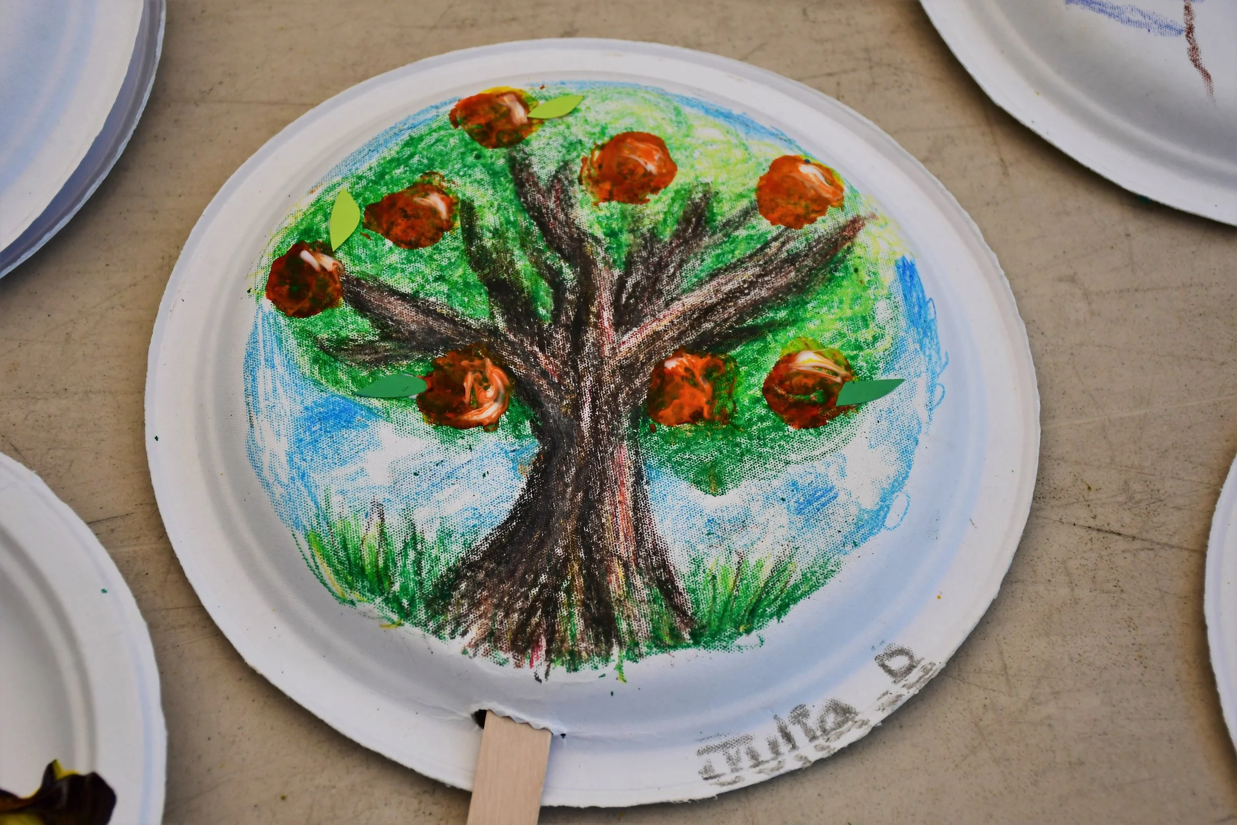 Beat the heat peach tree fan craft by the talented Julia B.