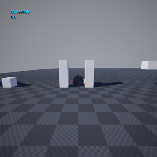 Fig 7 - Belly expanding between two pillars without sinking in the floor