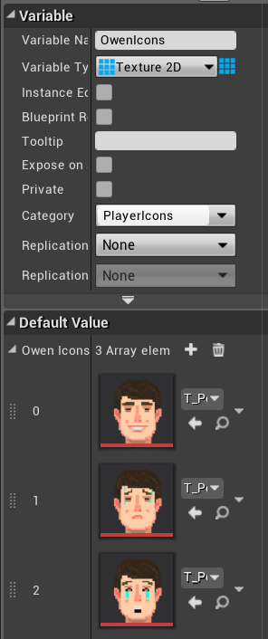 Fig 21 - Player icon array
