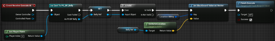 Fig 8 - Getting the players location blueprint task
