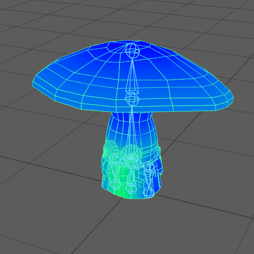 Fig 6 - Female mushroom before painting skin weights