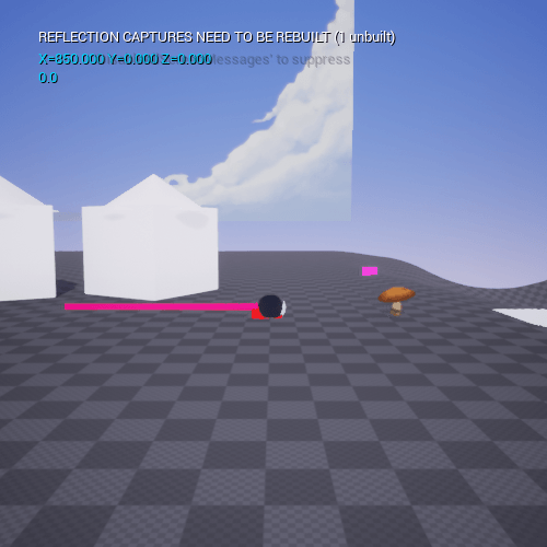 Fig 7 - Villager unable to jump across the gorge due to navigation mesh constraints