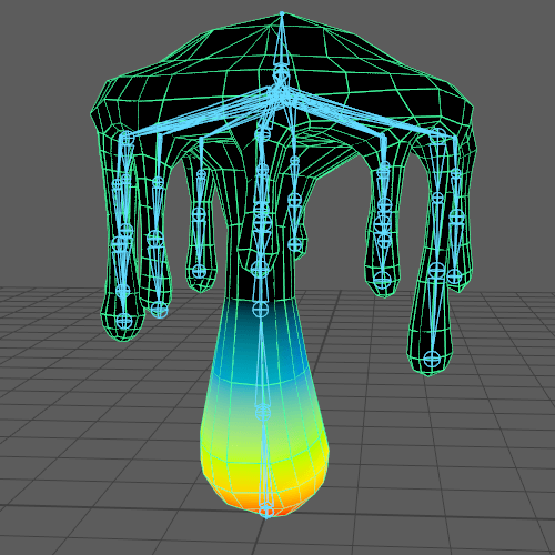 Fig 1 - Spiral spore before painting skin weights