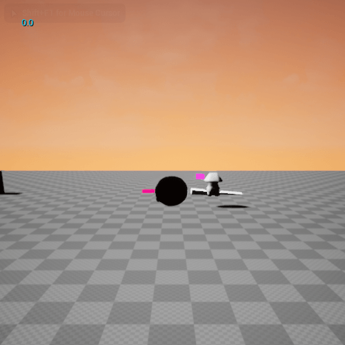 Fig 3 - Bug that was causing the player to hit the ground which played the landed animation when the enemy was absorbed