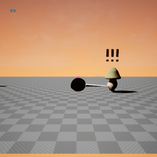 Fig 2 - Suction ability reducing the size of the enemies when suction is applied