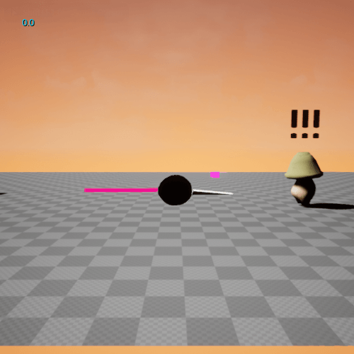 Fig 5 - BFF projectiles that create spore clouds on impact with the ground