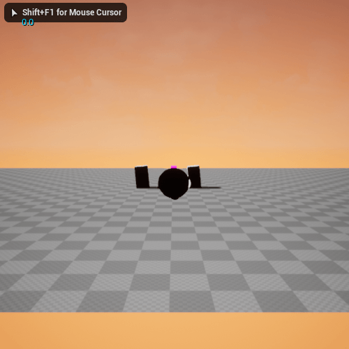 Fig 1 - Using sphere traces to detect the ground instead of line traces
