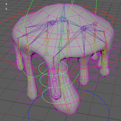 Fig 6 - Animating the second joint on the tendril