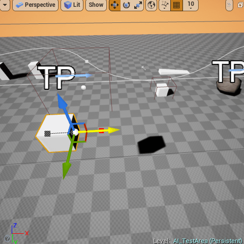 Fig 10 - Test the spline mesh system for creating a fuse for the detonator