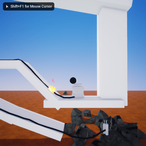 Fig 11 - Particle emitter moving along the fuse path slowly (footage sped up)