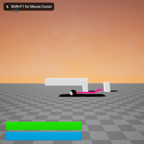 Fig 19 - Belly’s jump gets cancelled when there is an object above it