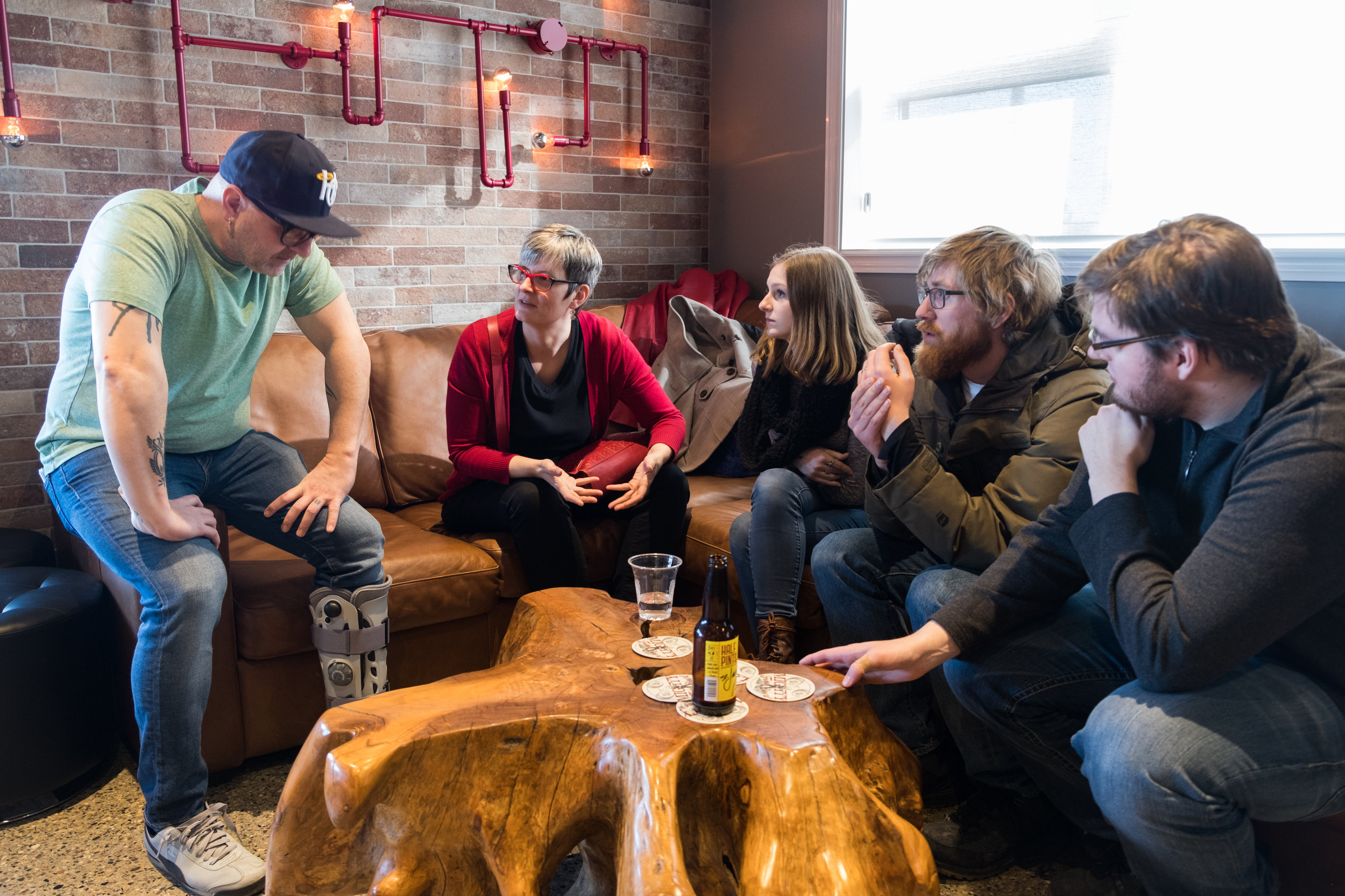 Janis & students in Half Pints taproom (photo by Kim Moore) copy.jpg