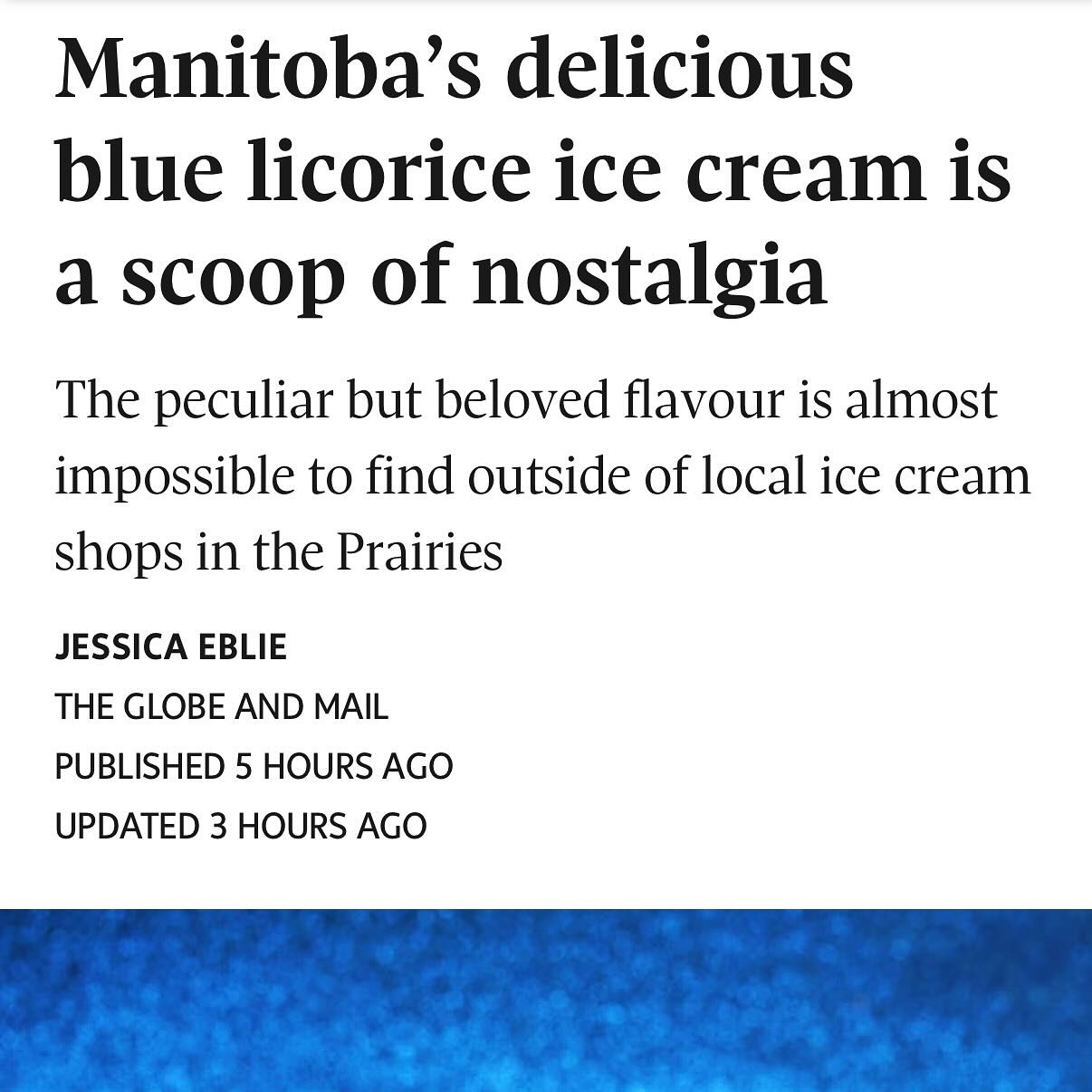 Article on #Manitoba&rsquo;s blue #liquorice #IceCream, quoting Manitoba Food History Project&rsquo;s Janis Thiessen, in @globeandmail https://www.theglobeandmail.com/life/food-and-wine/article-manitoba-blue-licorice-ice-cream-boardwalk/ 
#FoodHistor
