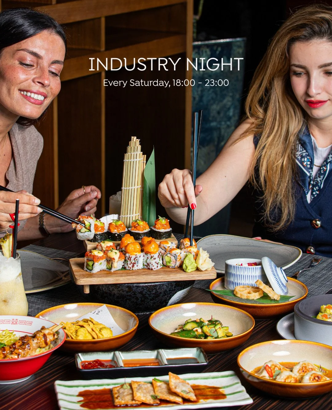 Saturday nights belong to the industry. 
Your exclusive Industry Night escape awaits, 61 floors above Doha. 
Join fellow industry stars and enjoy half off our curated menu from 6 PM to 11 PM. 
You’ve earned it.
🌐 To reserve your table: zengo
