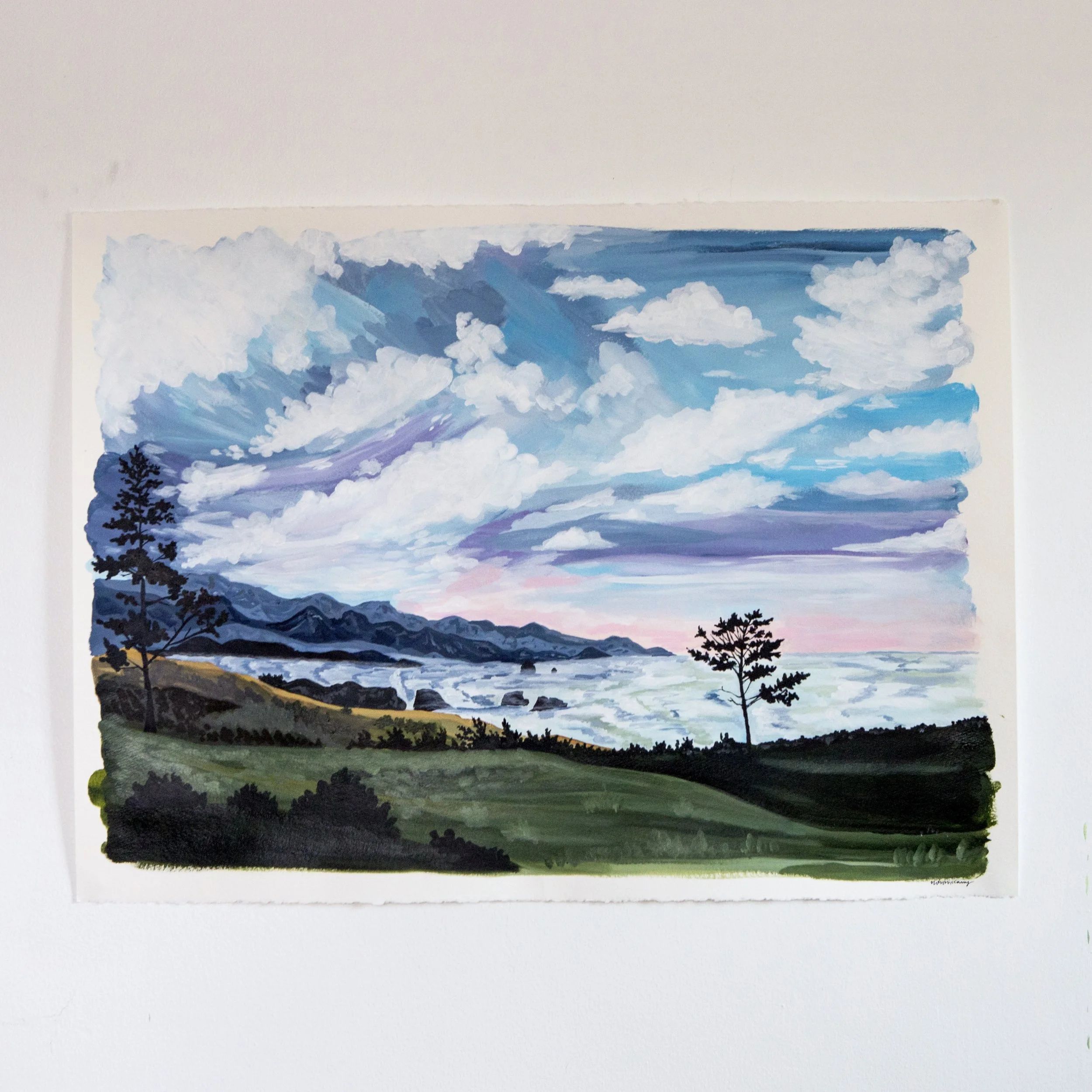 Wonder reference Ecola State Park, Oregon, 22x30, acrylic on paper, SOLD