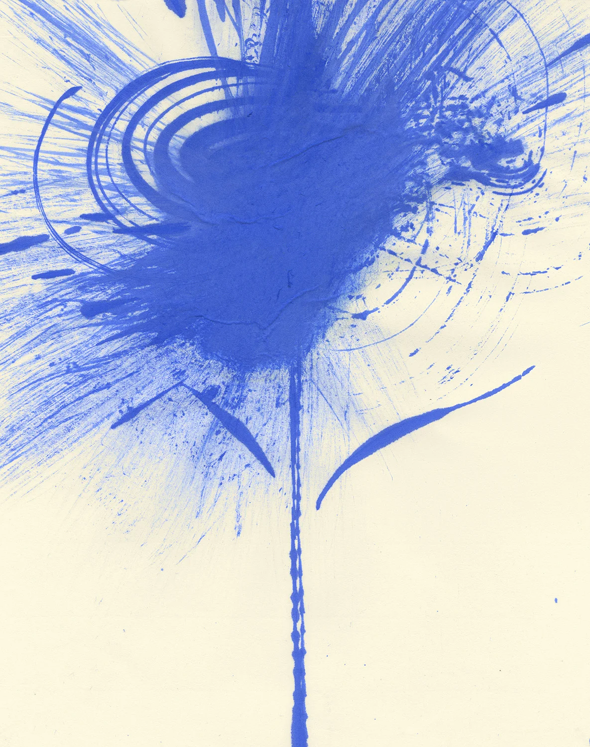 Blue Flower IIIPigment on paper