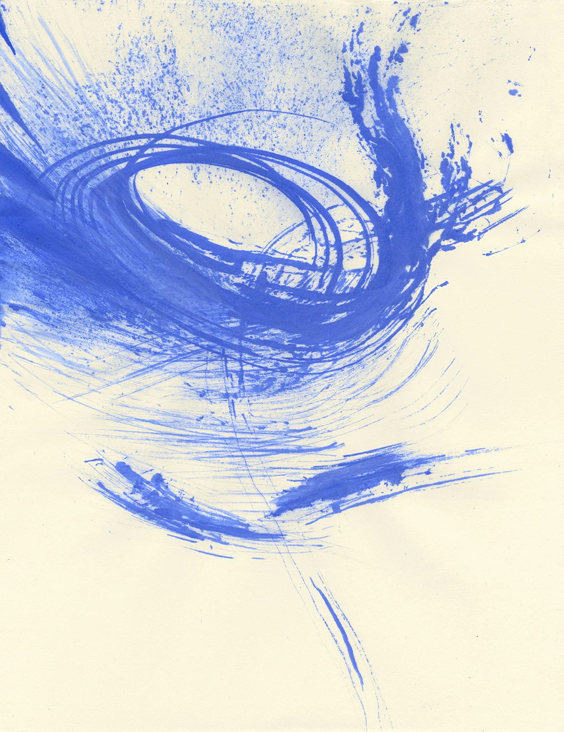 Blue Flower VPigment on paper