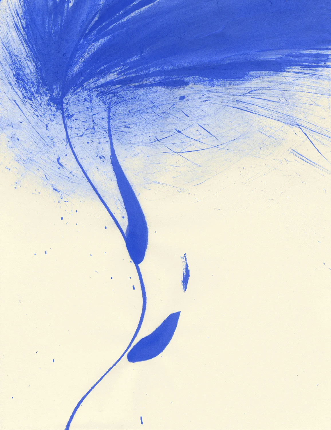 Blue Flower VIPigment on paper