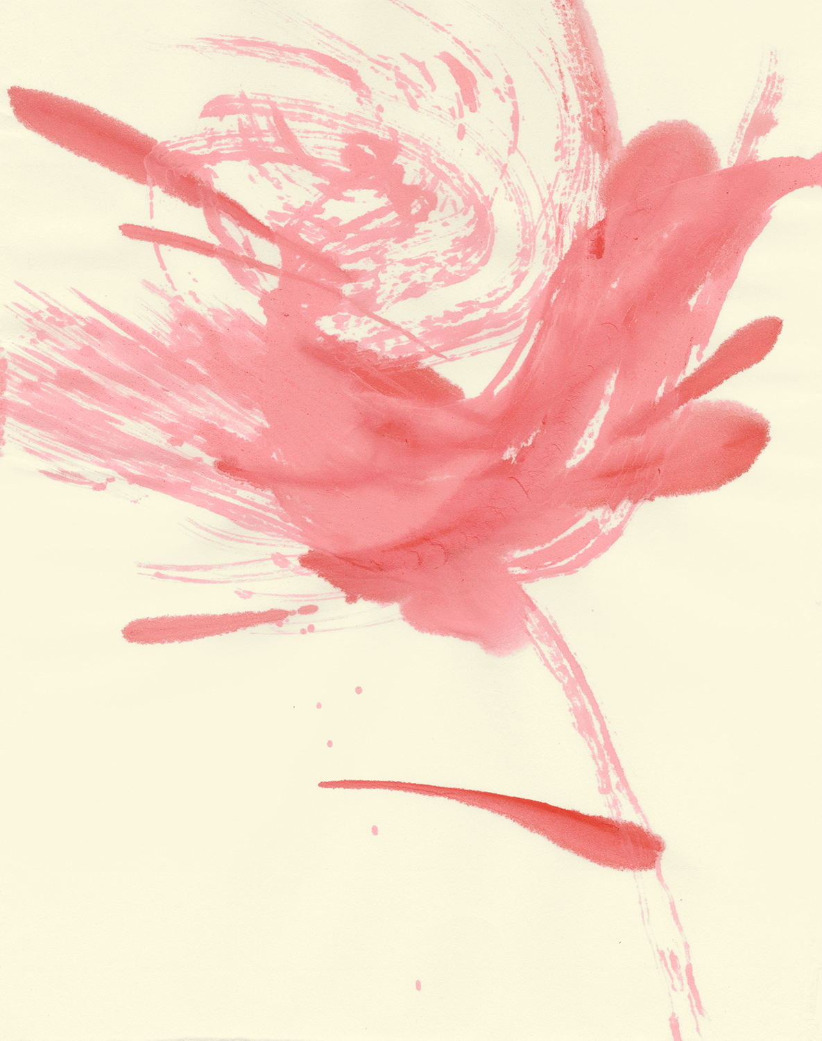 Pink Flower IIIAcrylic on paper