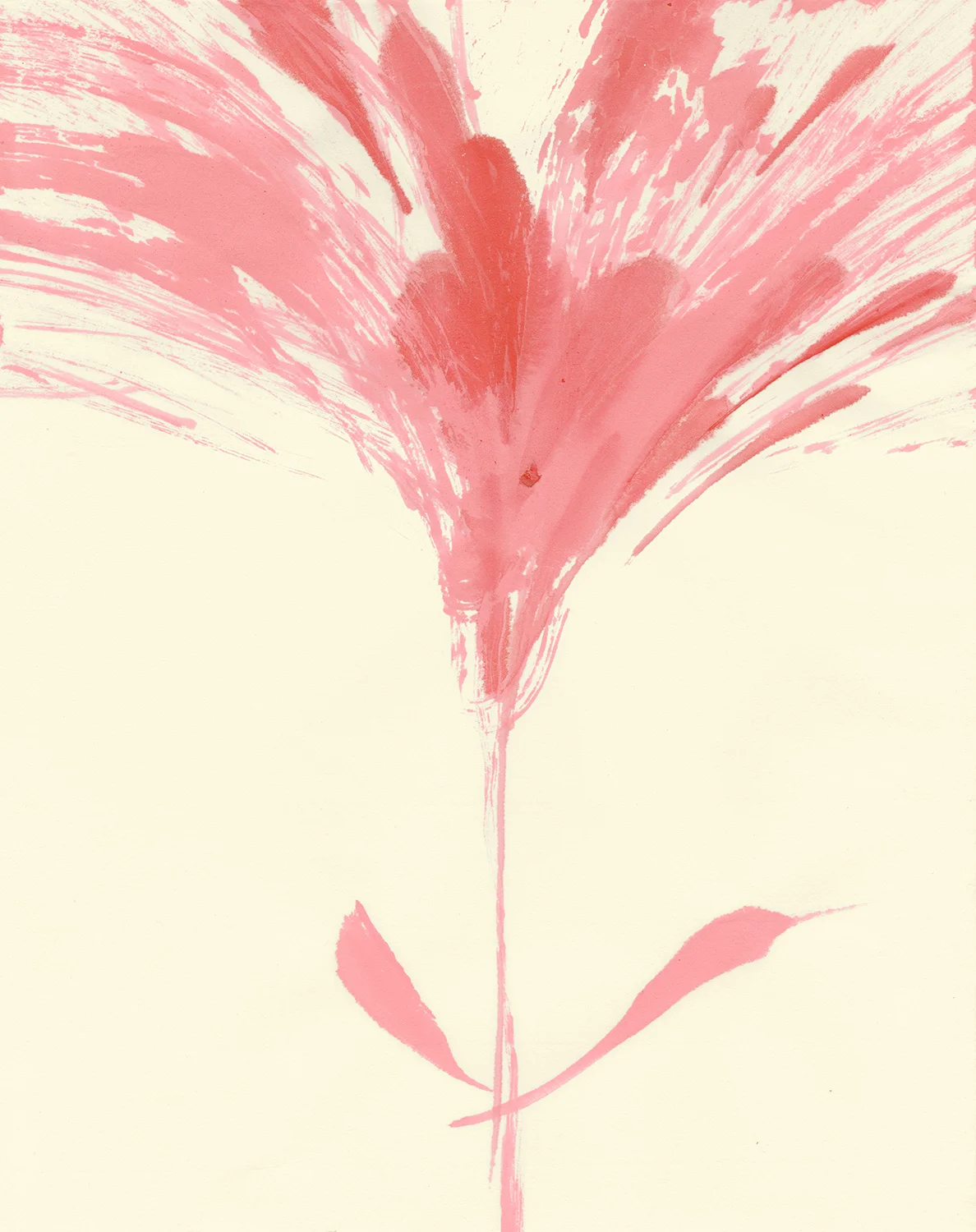 Pink Flower IVAcrylic on paper