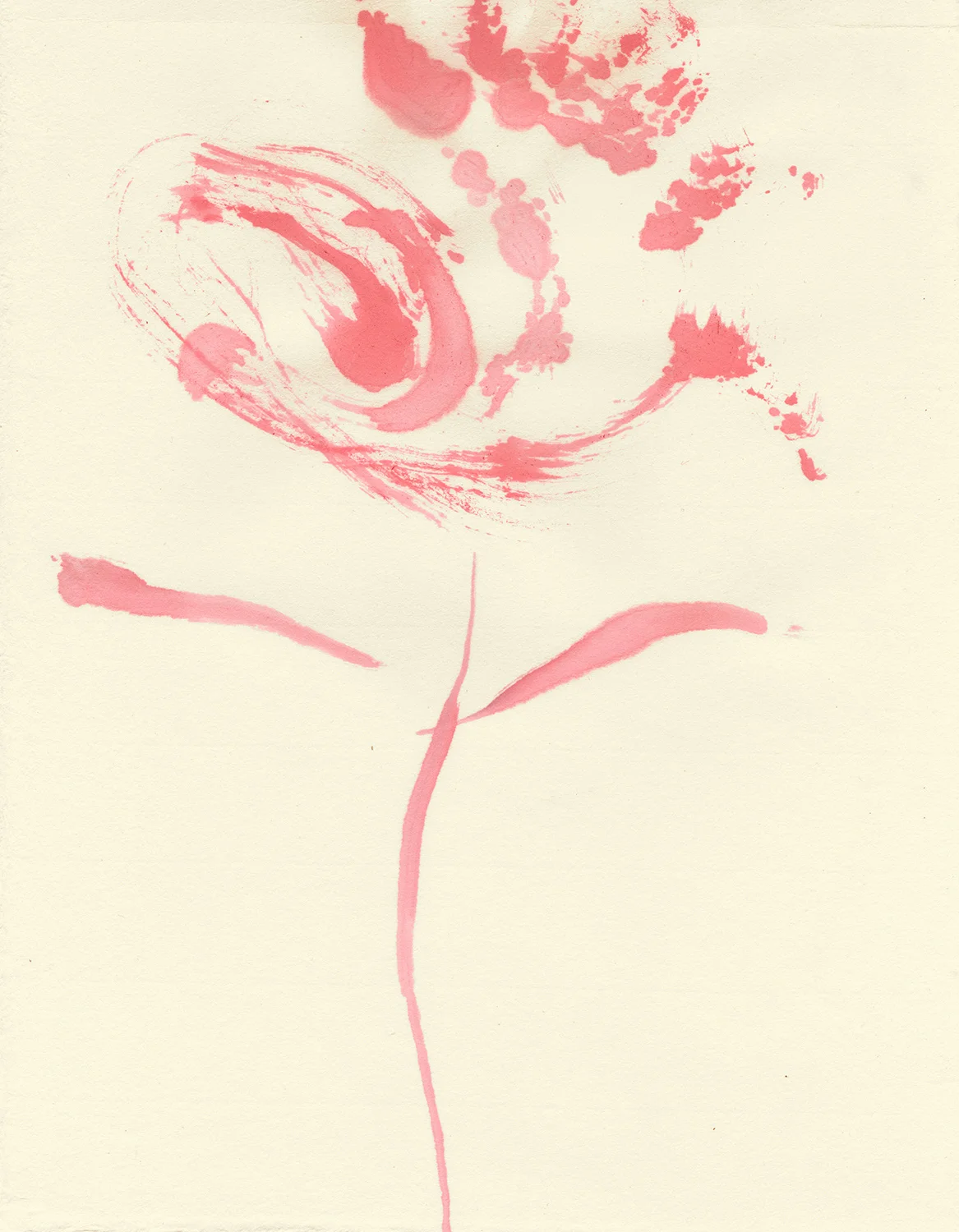 Pink FlowerVAcrylic on paper