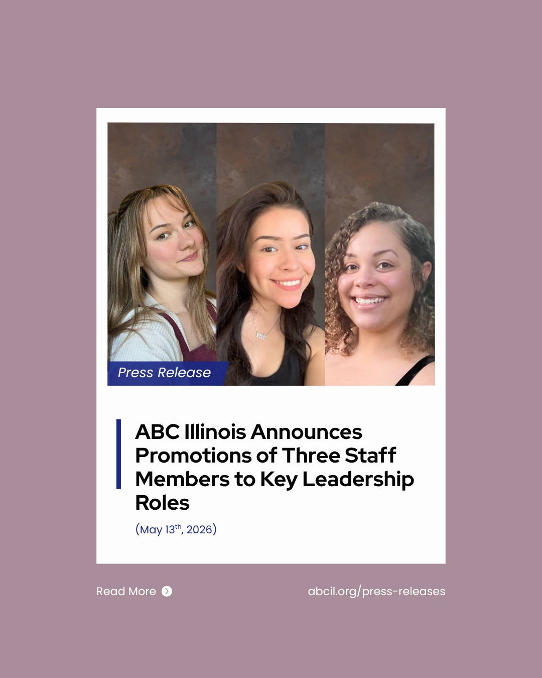 ABC Illinois Announces Promotions of Three Staff Members to Key Leadership Roles