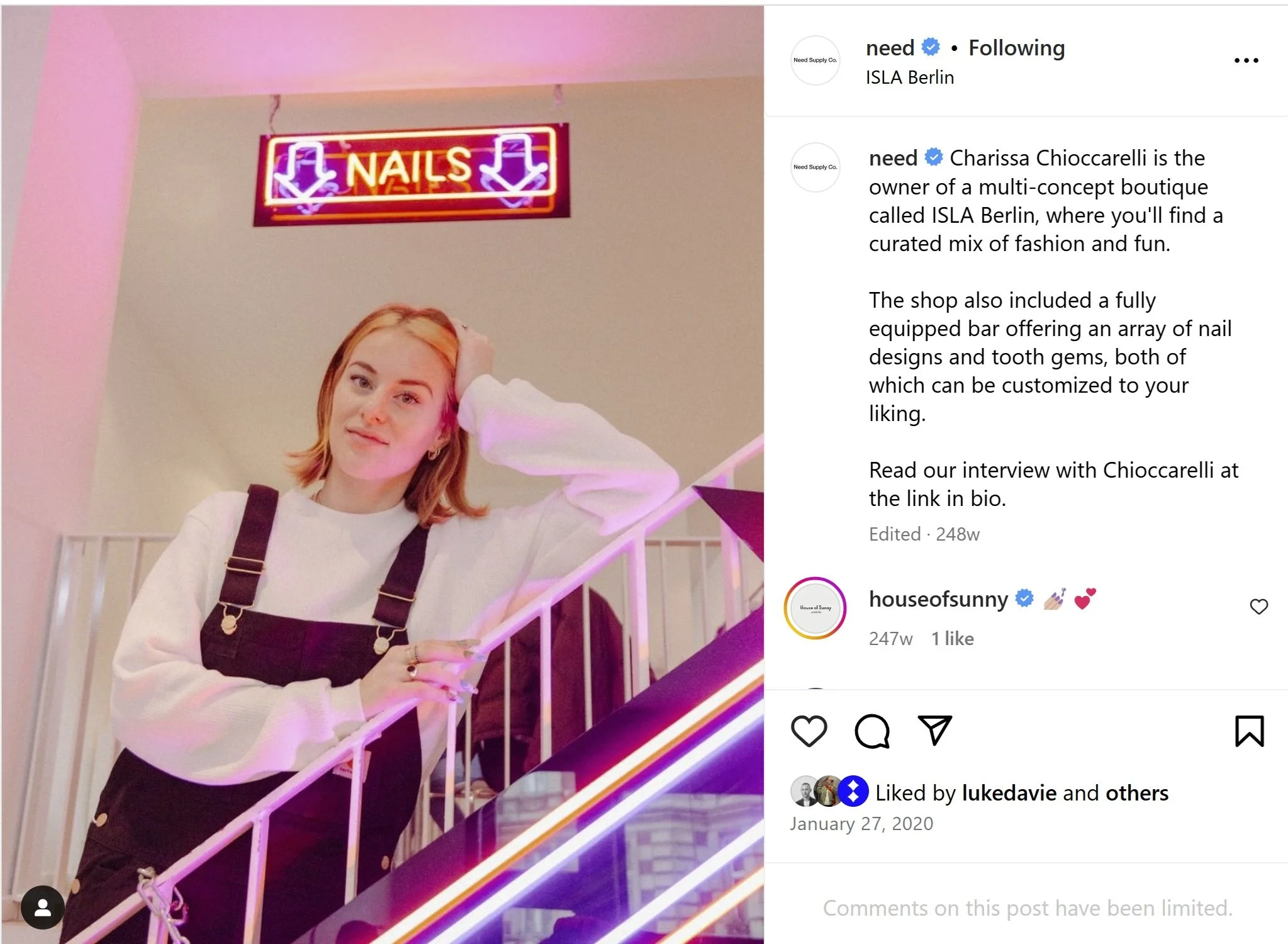 Nail makeup artist Charissa Chioccarelli for Need Supply Co image