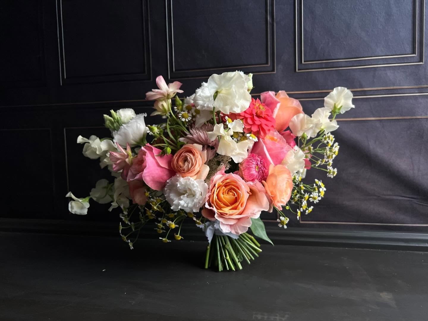 The colors of the season (and the garden!) for E&amp;B. Congrats and best wishes to the newest Mr &amp; Mr- may you find every happiness! 

#madisoncountywedding #countryweddings #localandimported #bridalbouquet #charlottesvilleweddings #wineryweddin