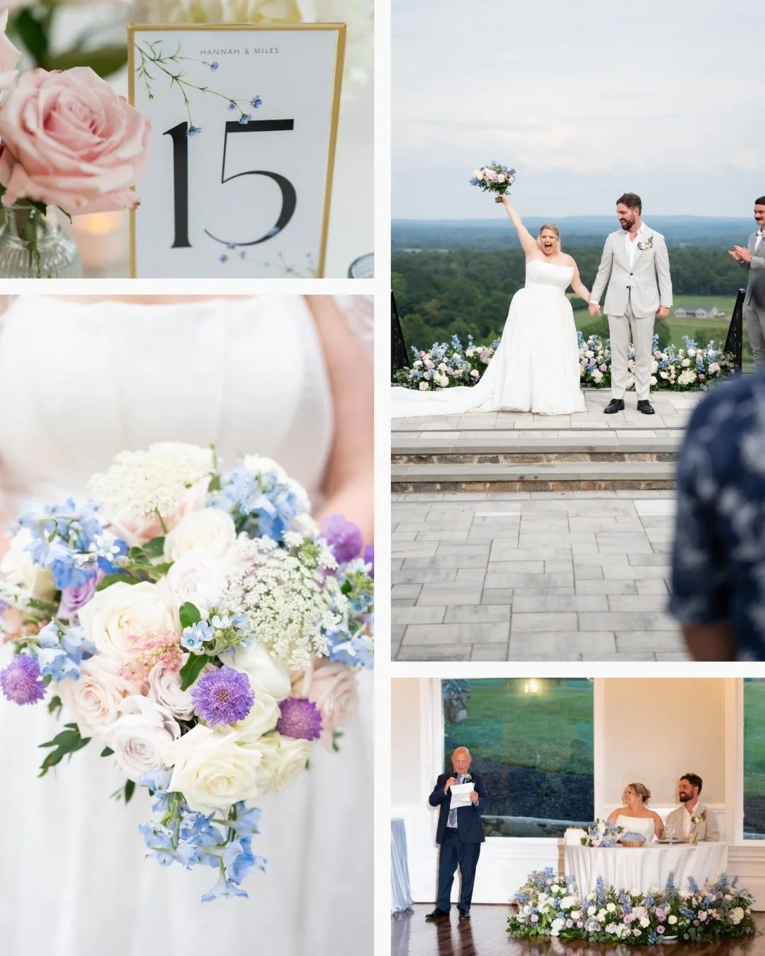 The loveliest couple on the best day with an incomparable view as captured by @kellykasenetzphotography. Romance was in the air! 

@bestwishesloudoun @theviewatbluemont @artistrybylexi  @sashastyleshair @glassjarfilms @theupchurcheventco