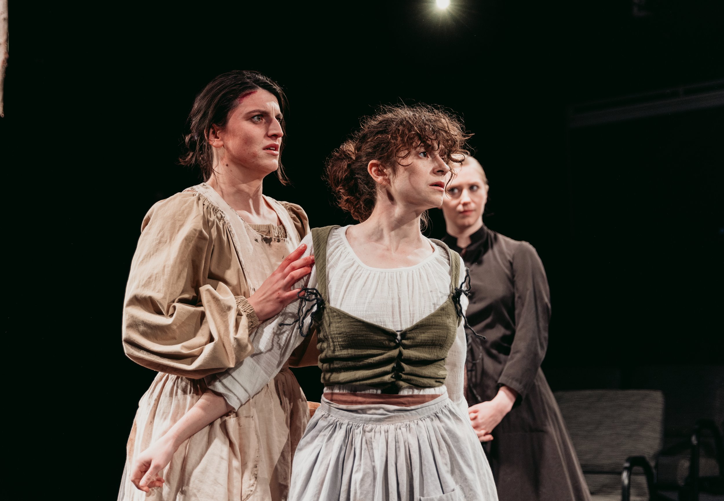  Madeline Bernhard as Joan, Sarah Wisterman as Sarah, Theresa Liebhart as Goody. Photo credit: Faith Kelsey Photo. 