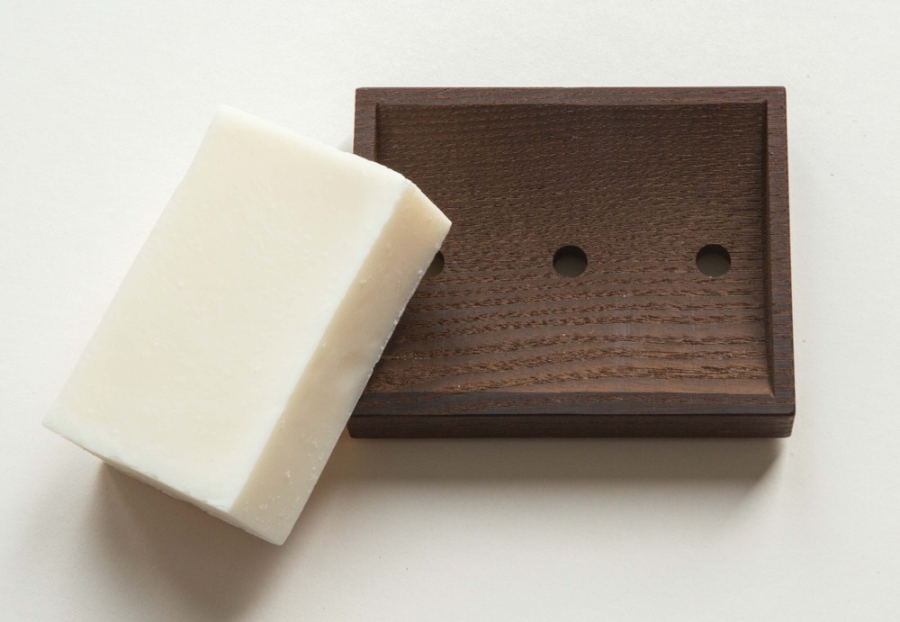 Wooden soap dish