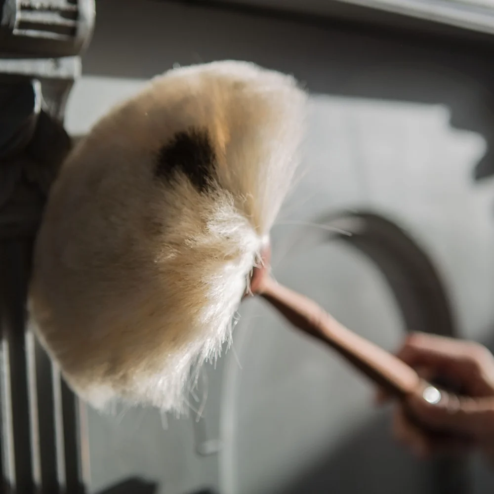 Redecker Goat Hair Round Dust Brush