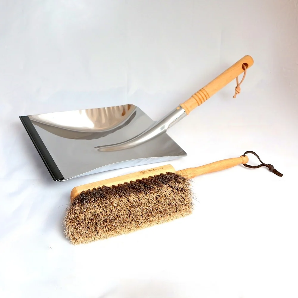 stainless steel dustpan and brush