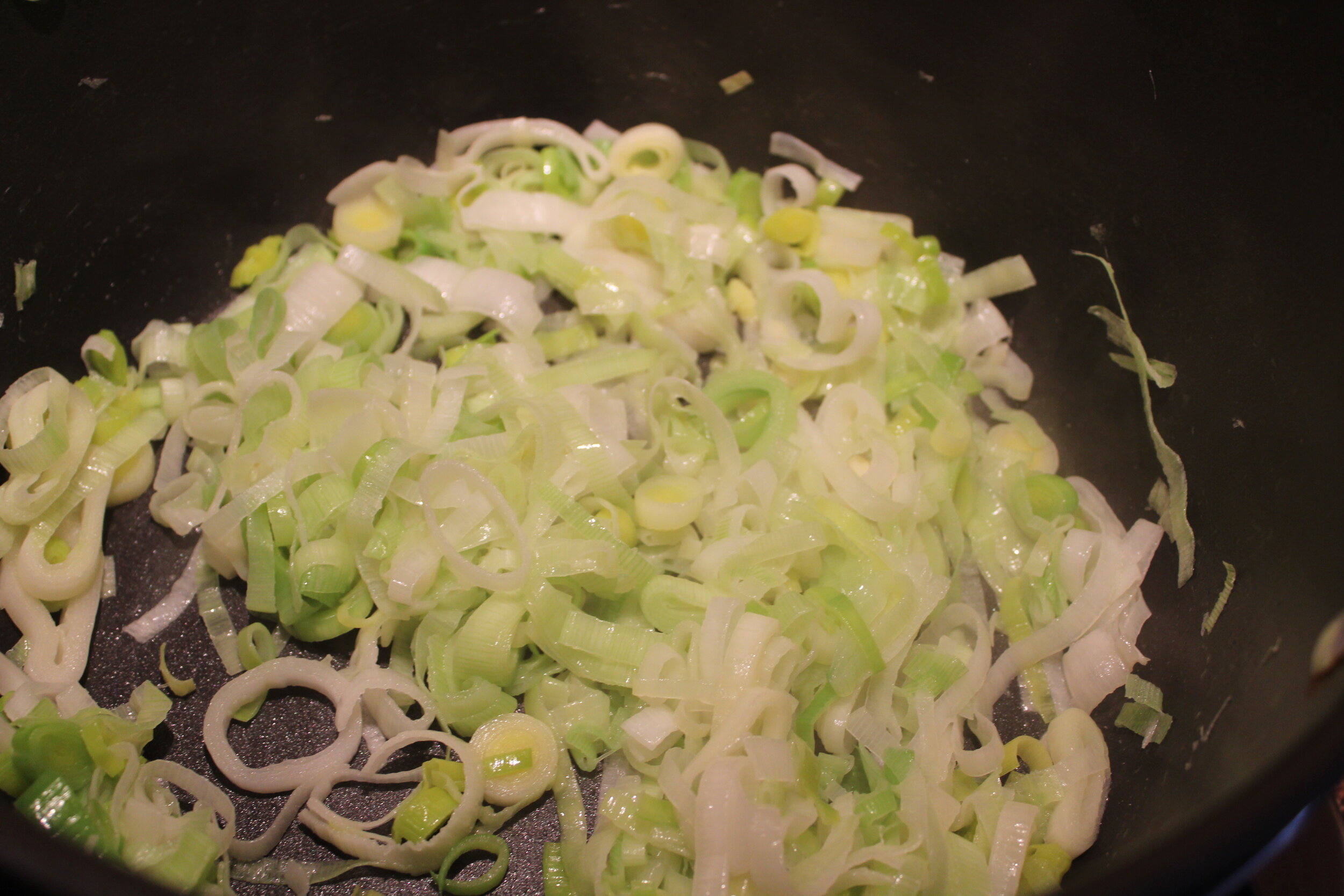 8 leeks in pan.JPG