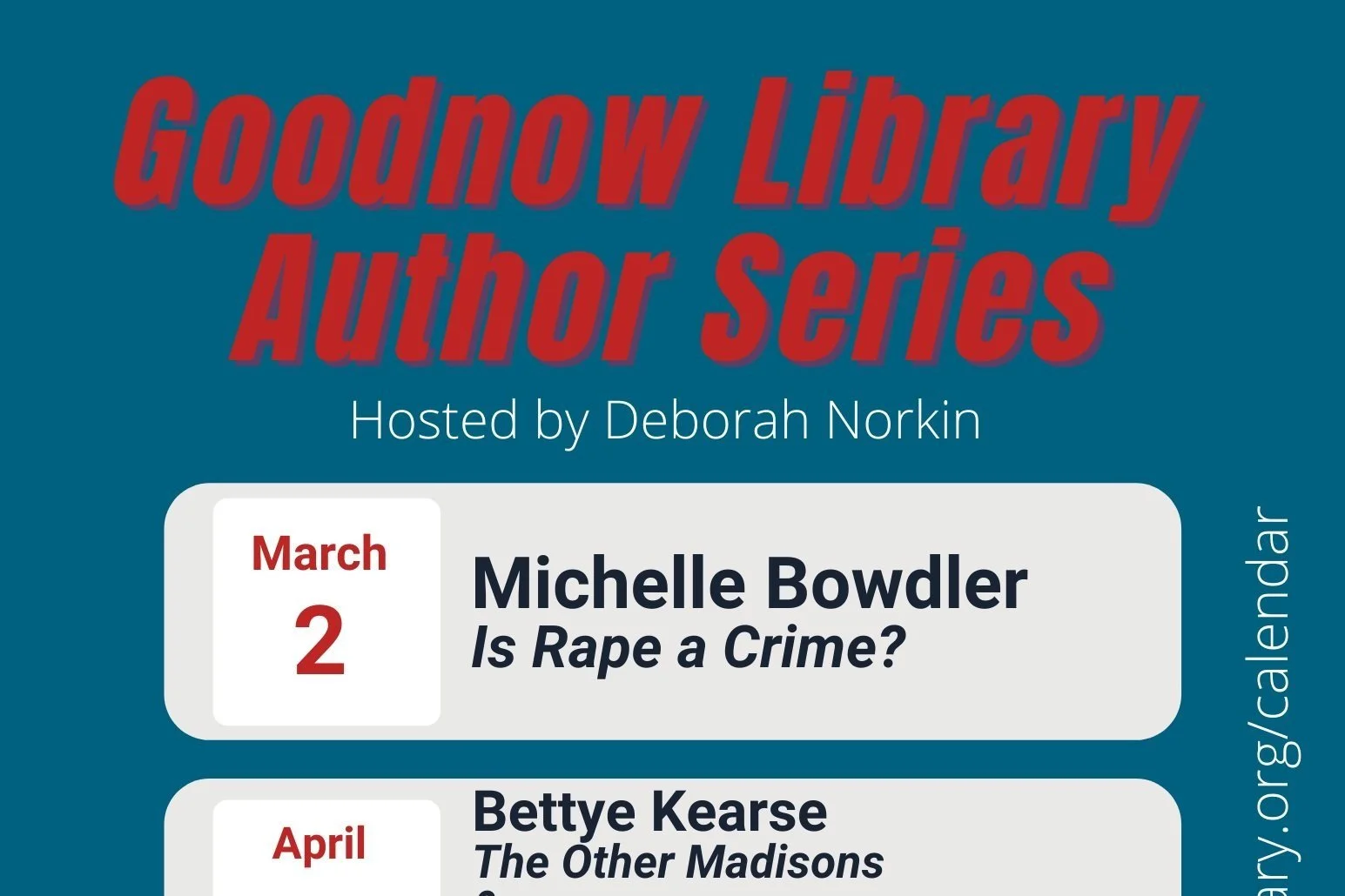 Goodnow Library Author Series