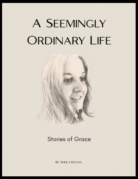 Book cover with pencil drawn image of Sheila as a young woman