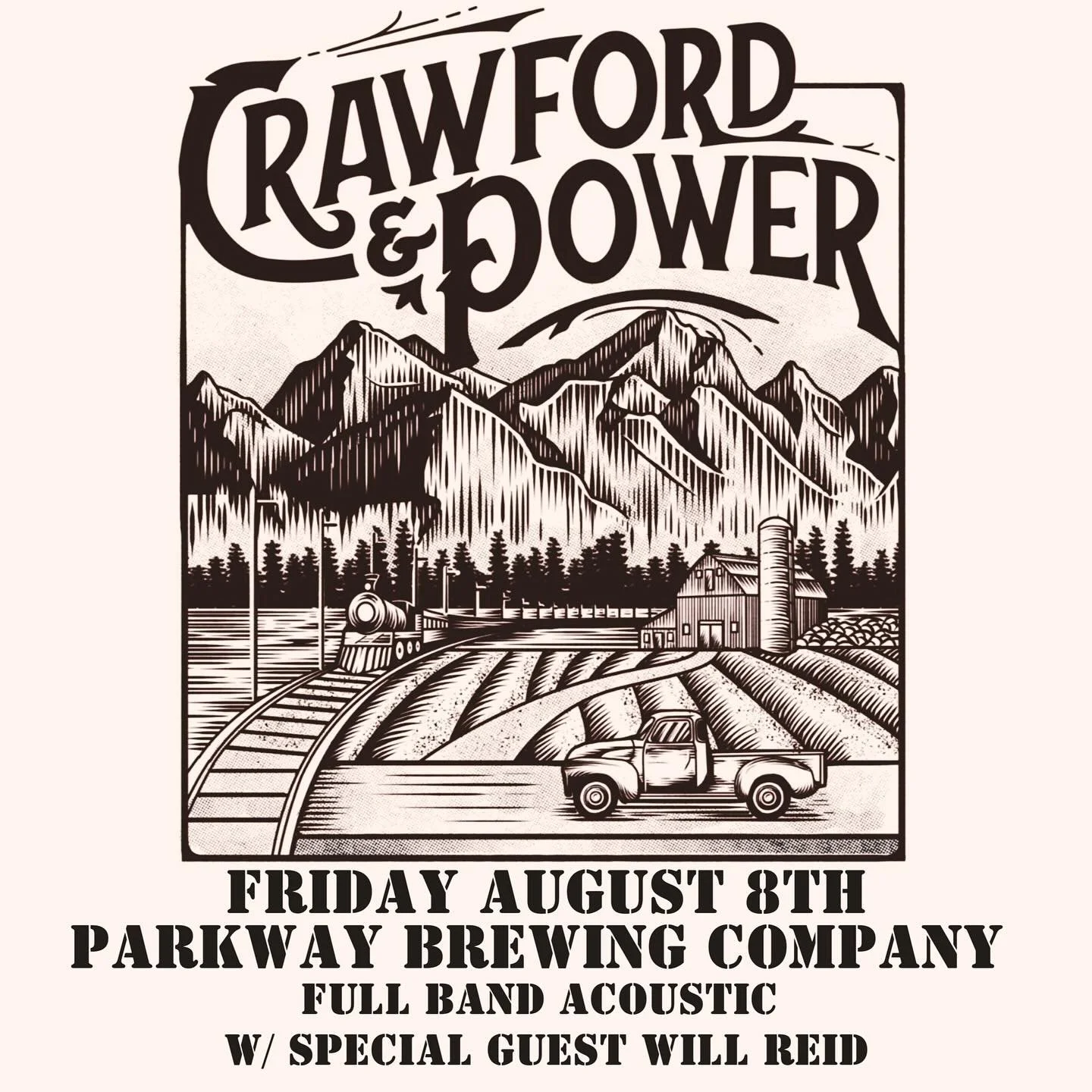 Pop up show! 📣

We&rsquo;ve been loving doing these full band acoustic shows lately and y&rsquo;all seem to be digging them&hellip; so we&rsquo;re gonna do one more next Friday night at Parkway Brewing Company. Our good buddy Will Reid is gonna be o