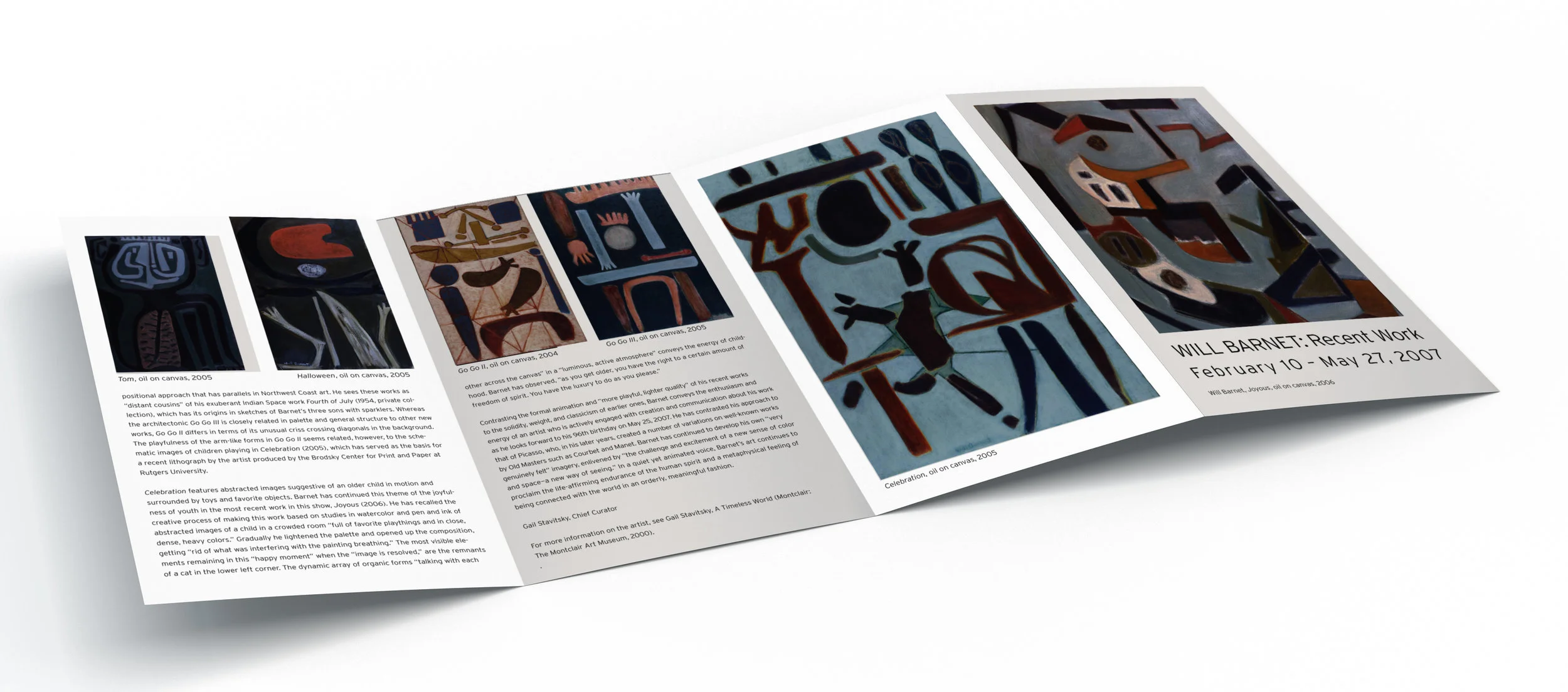  I designed educational brochures including this one for  Will Barnet: Recent Work  