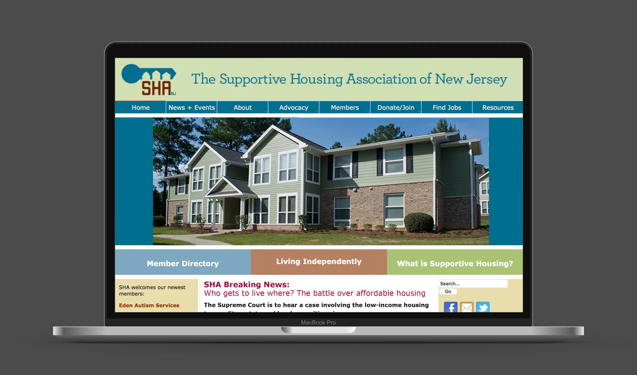  Website relaunch – Supportive Housing Association of NJ 