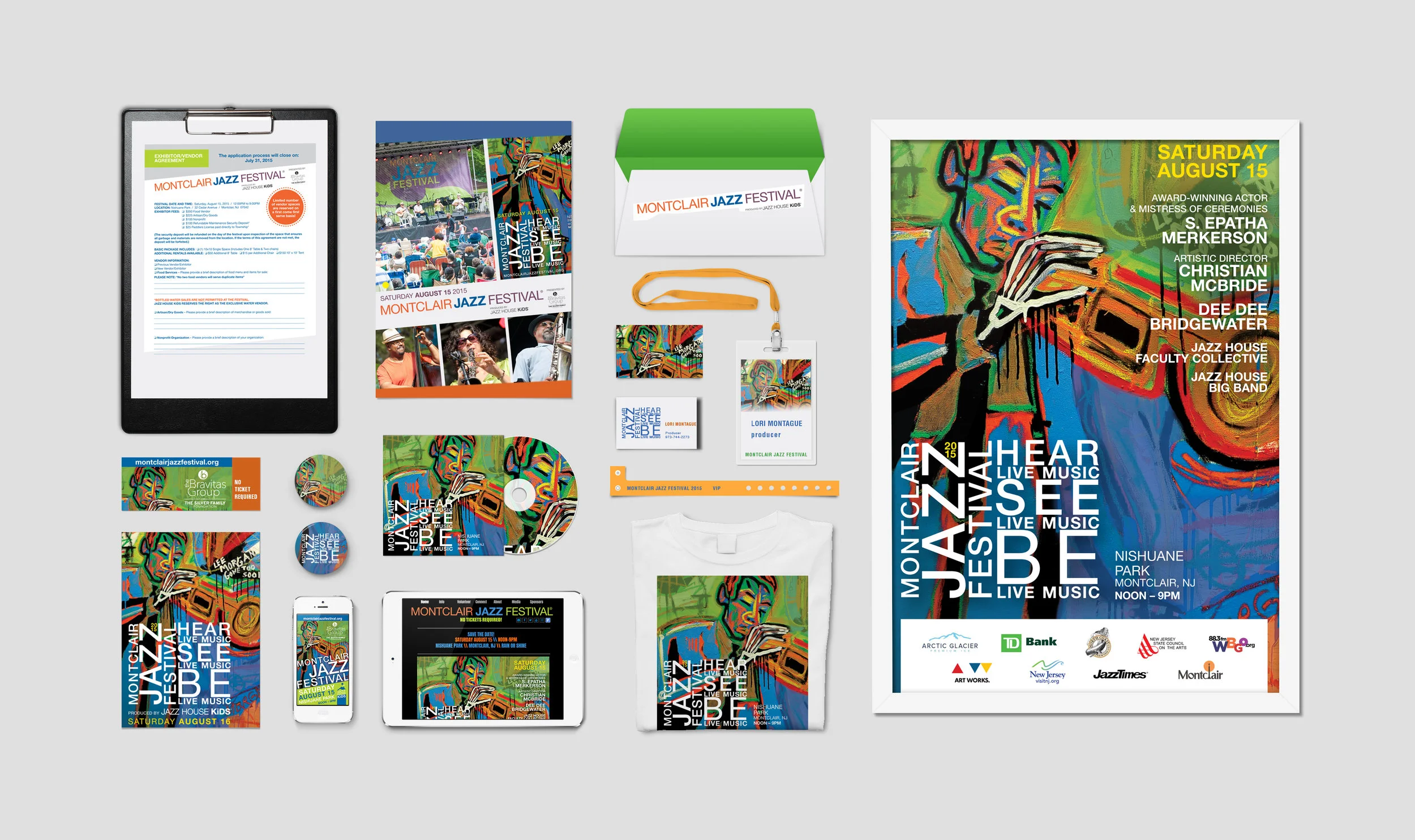  Event branding – I was the creative director for promotional materials for The Montclair Jazz Festival. 