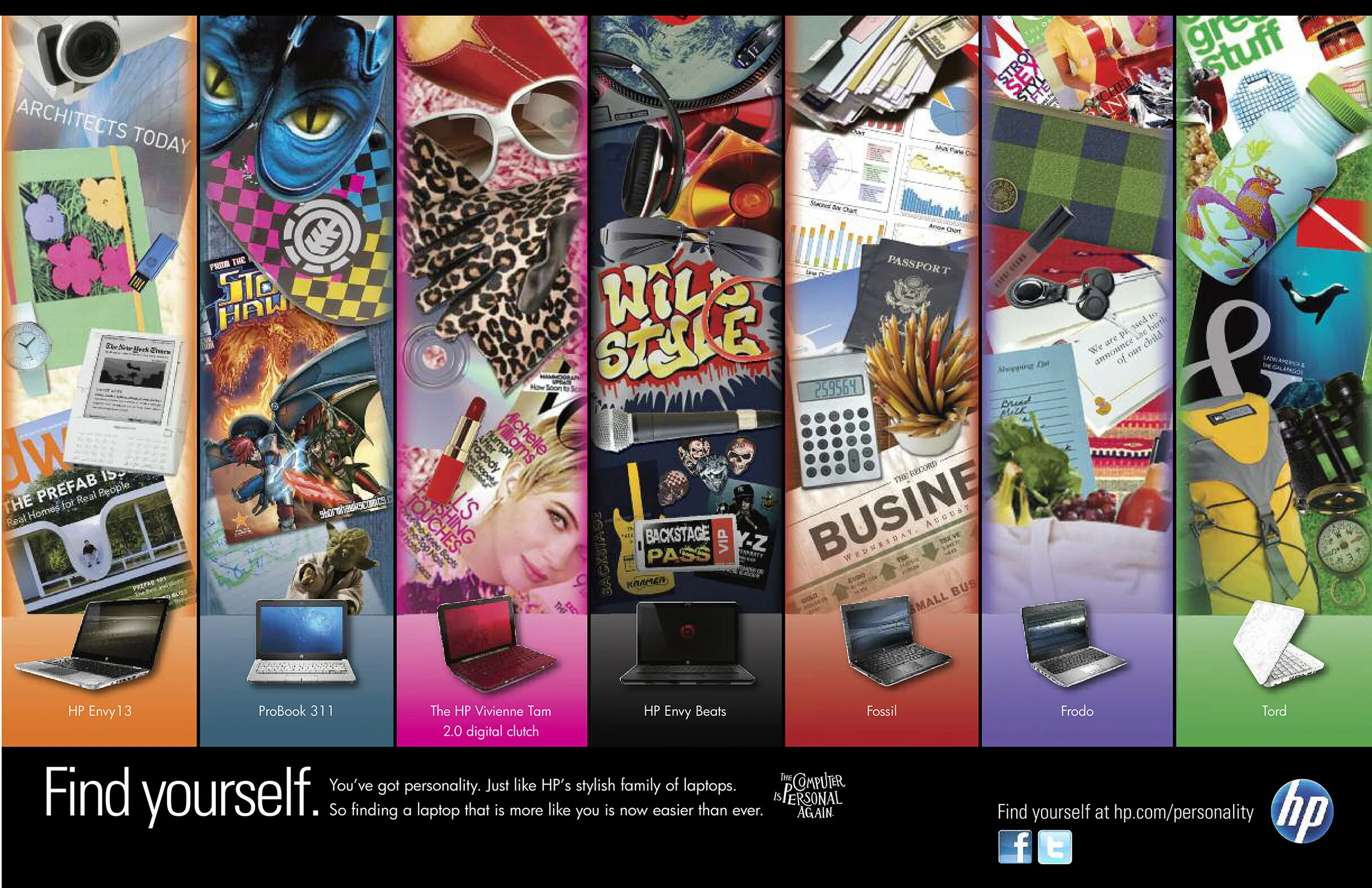  Ad campaign for Hewlett-Packard laptops – I was senior art director on this project for Source Advertising 