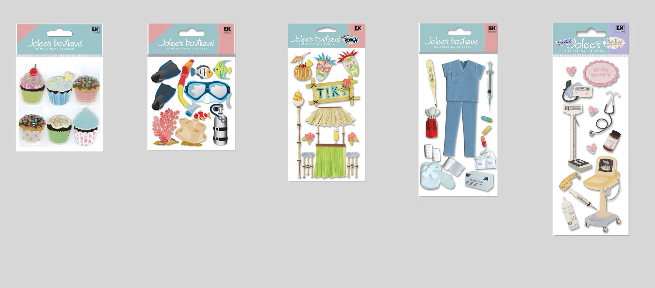  Dimensional stickers for EK Success – I designed sticker sets that were sold in Michael's art supply stores 
