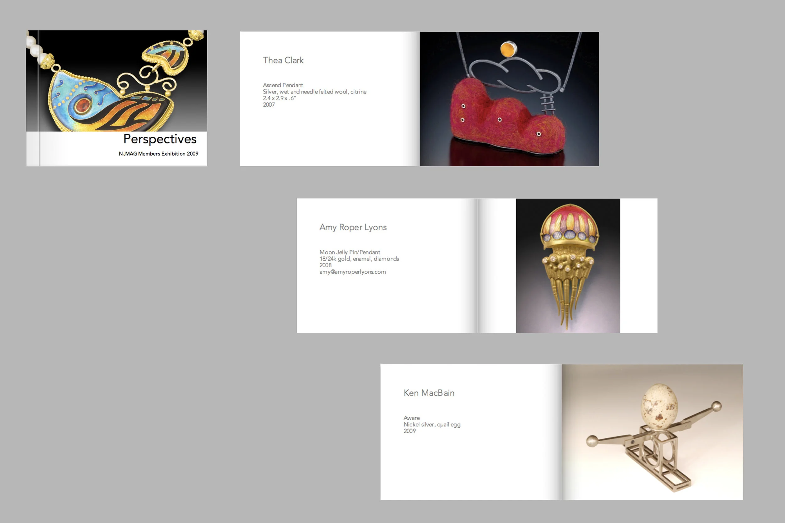  Catalog for the New Jersey Metal Arts Guild – I produced this small format perfect bound book for their annual members' exhibition 