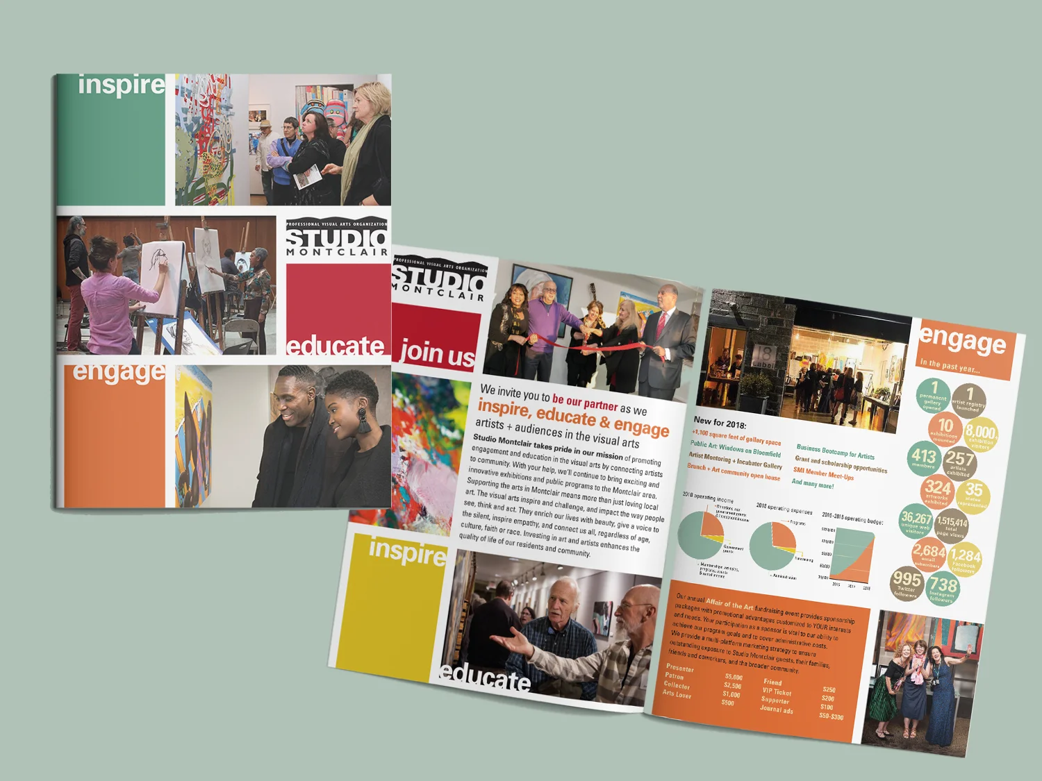  I worked with the fundraising committee to create a sponsorship program. I wrote, designed and produced this brochure that launched the program and serves as a template for annual reports. 
