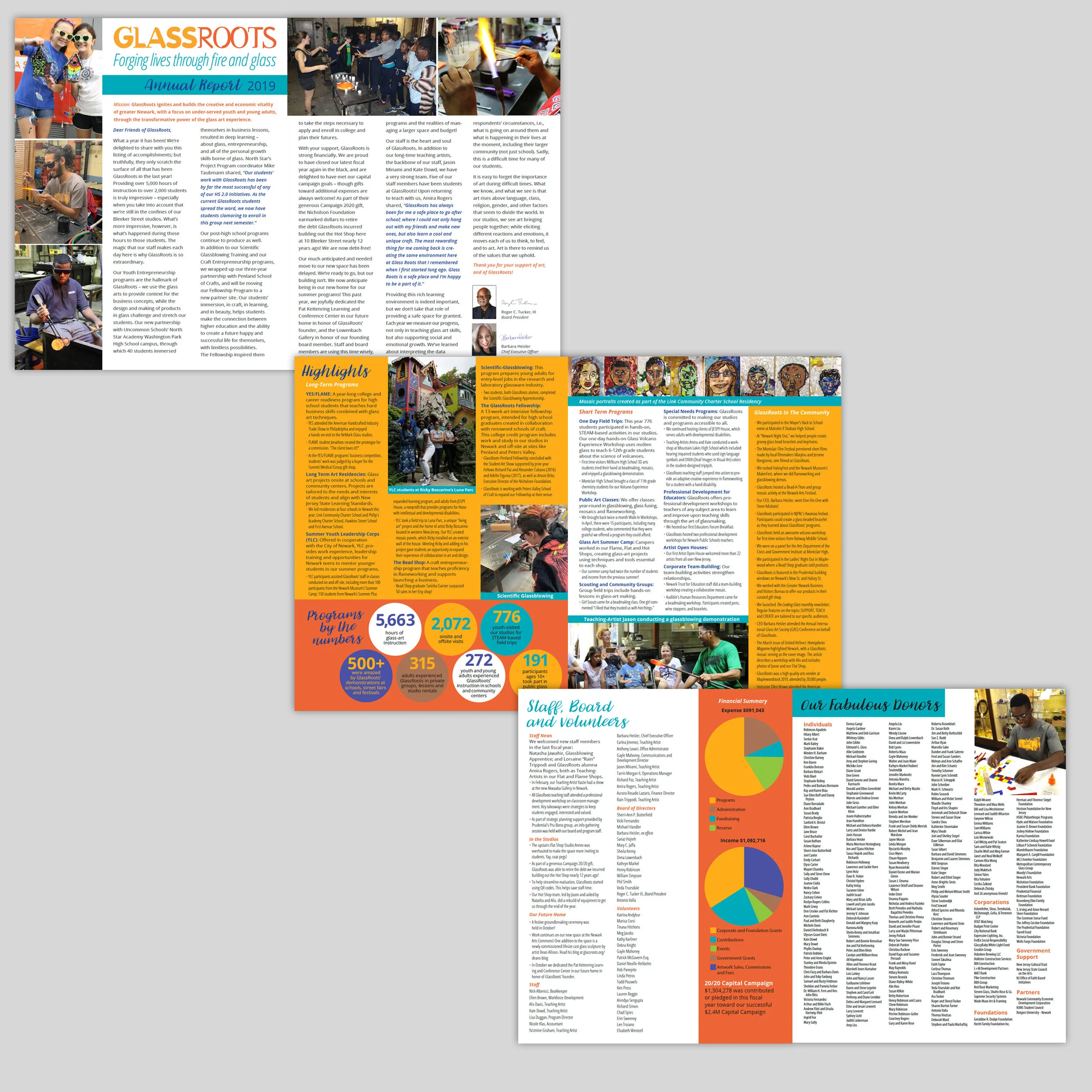  I wrote and designed the organization's first-ever annual report 