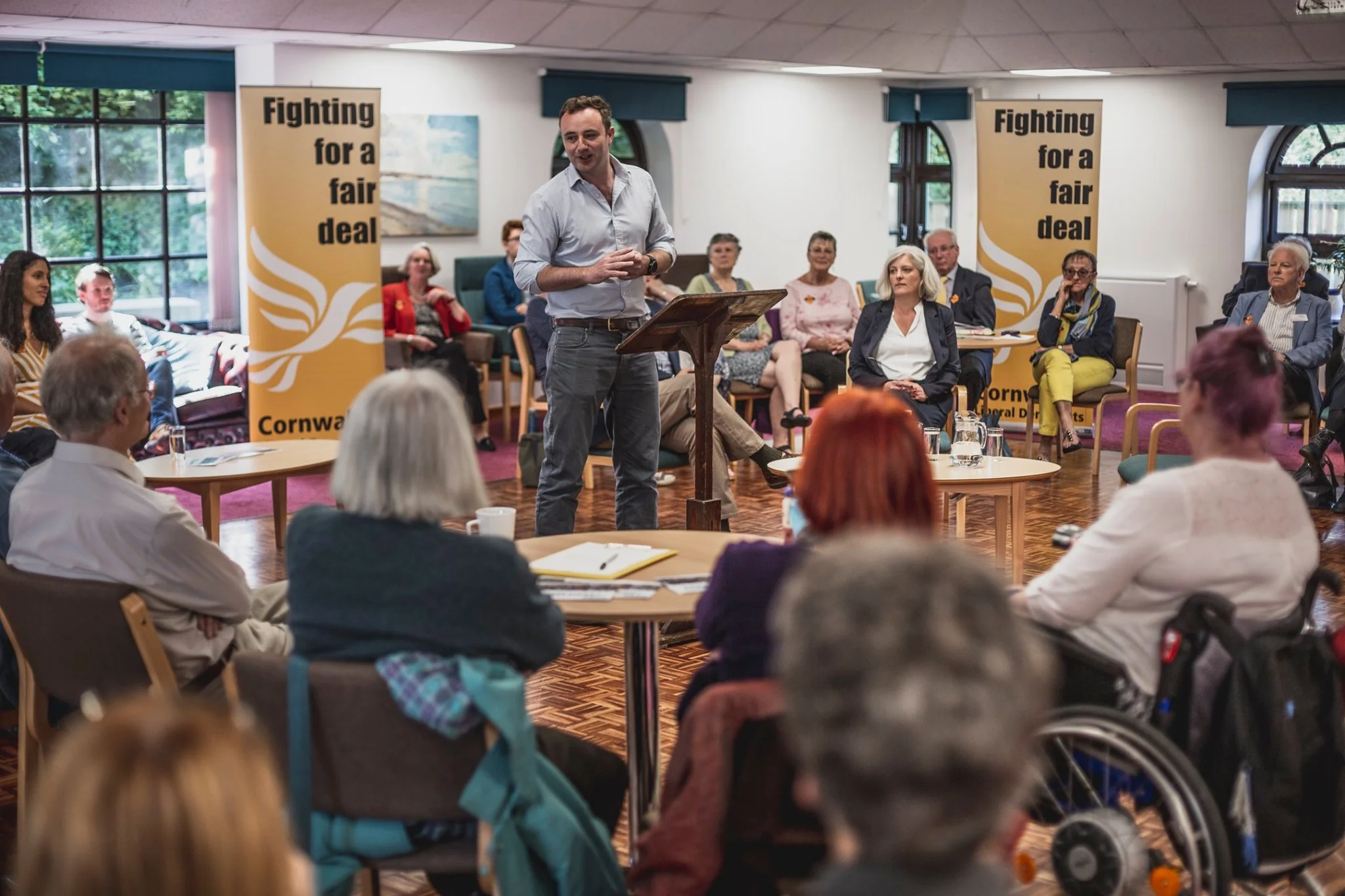 Danny at a hustings