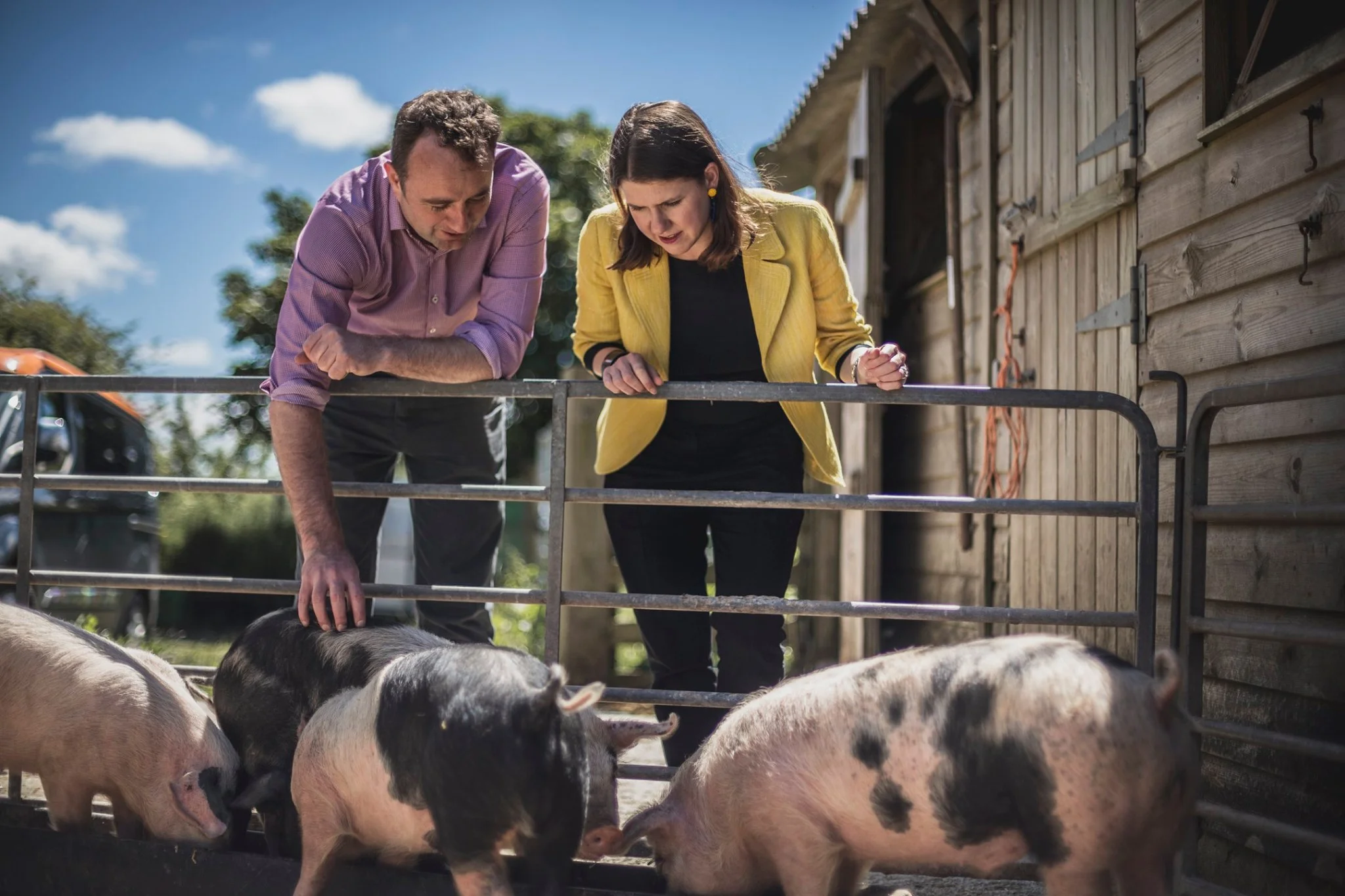 Danny talking with Jo Swinson