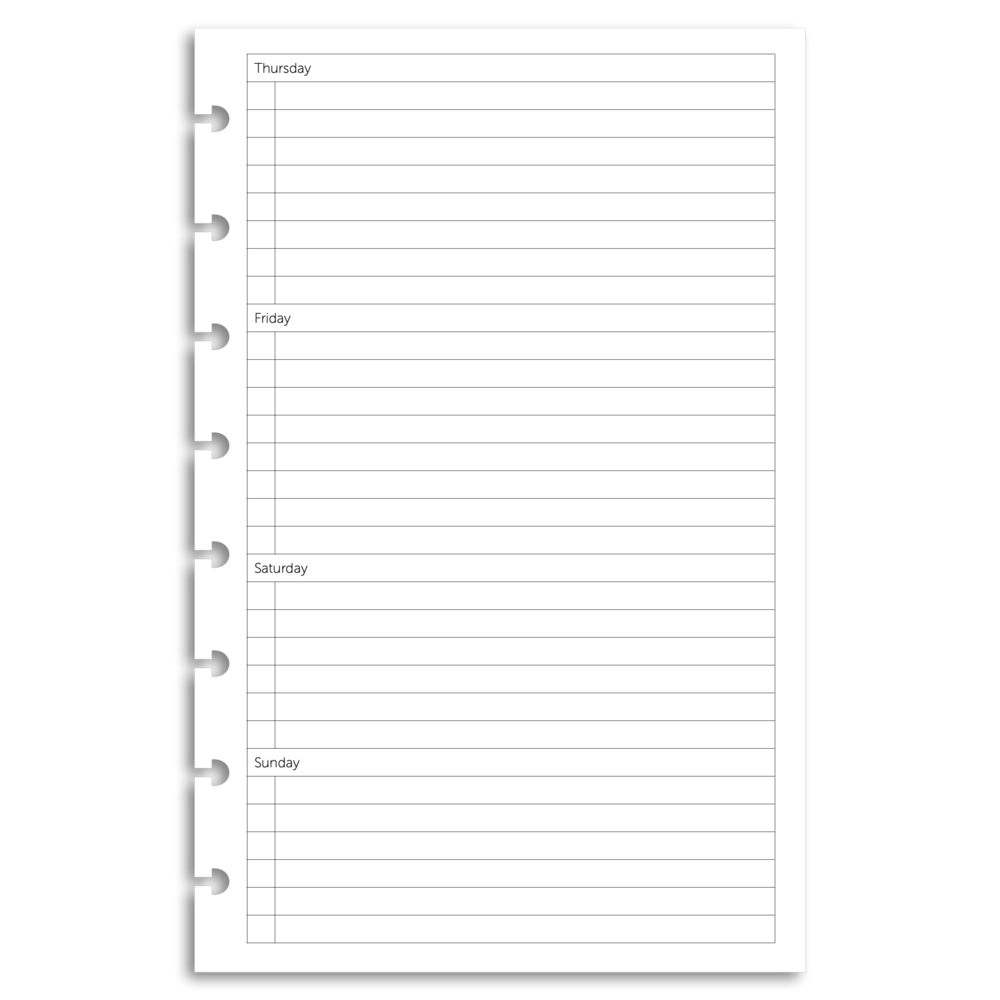 TUL Discbound Weekly Planner Refill Pages Letter Size - Office Depot